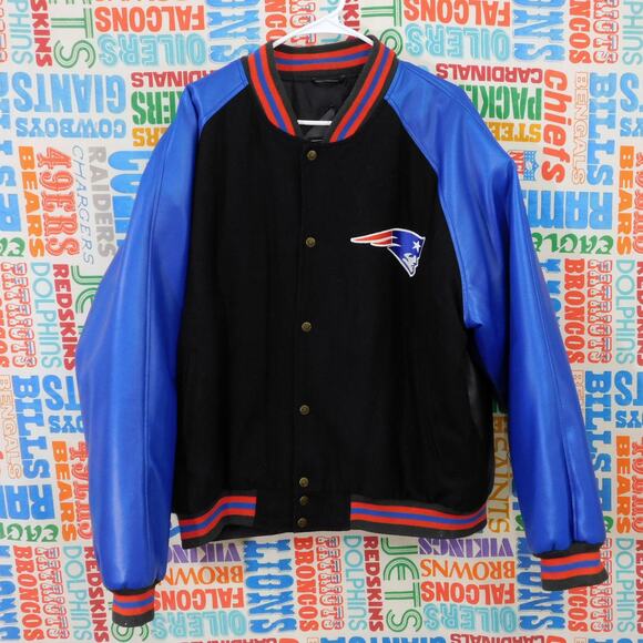 VTG Essex NFL Game Day New England Patriots Varsity Jacket Size L